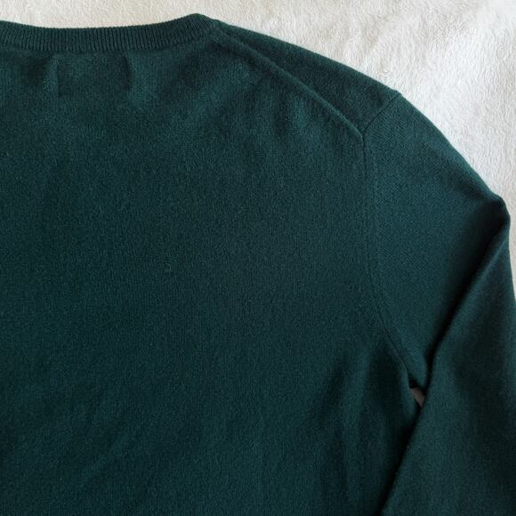 Naadam 100% Cashmere Sweater Mens XL Pine Green Knit Crewneck Luxury Pullover - Picture 6 of 13
